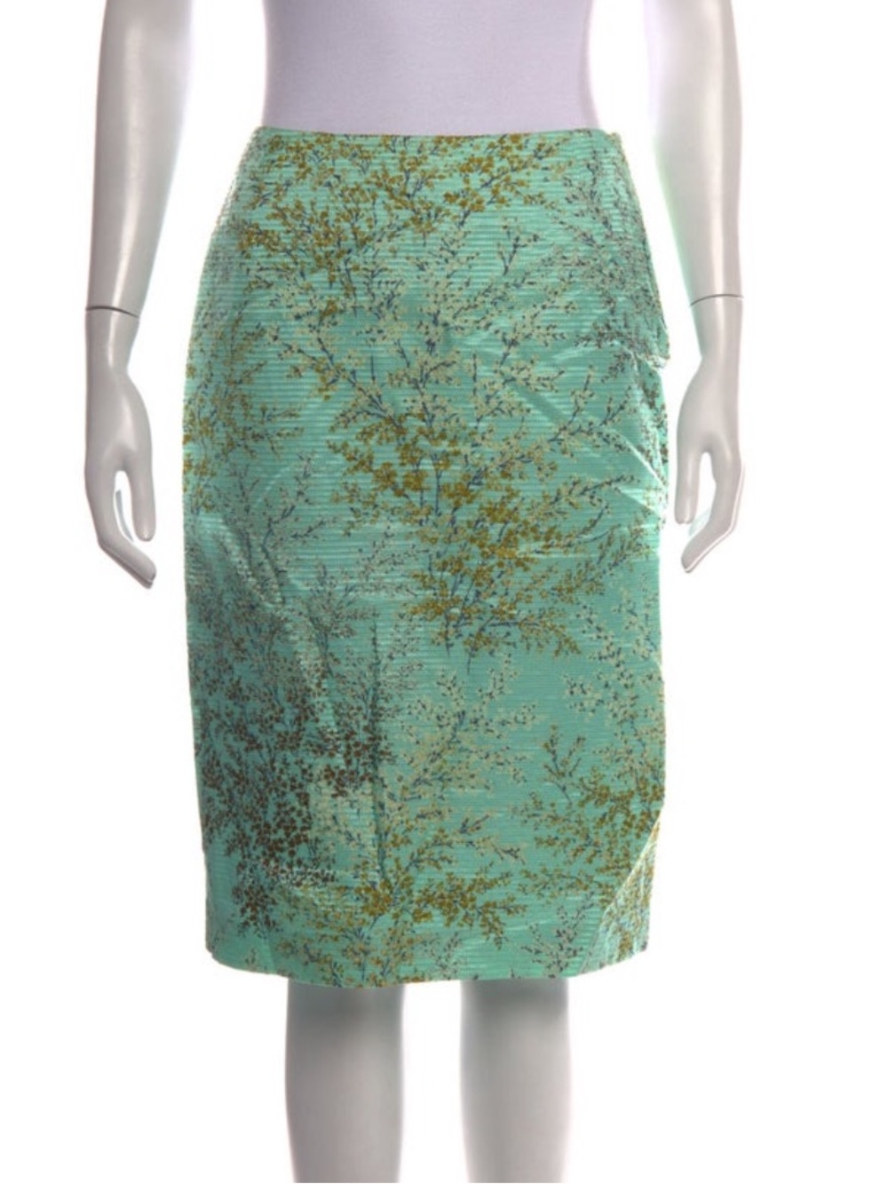 Valentino silk cotton floral skirt